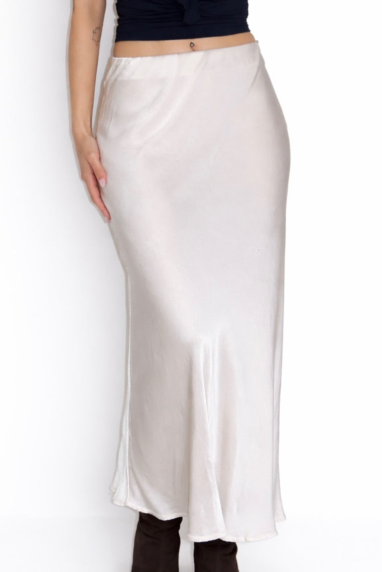 GLACE SATIN SKIRT